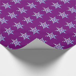 Schneeflocke auf Amethyst lila Geschenkpapier