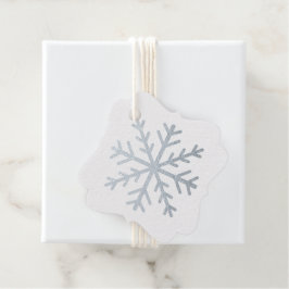 Schneeflocke auf den Silberstreifen Geschenkanhänger