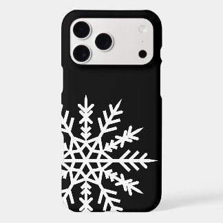Schneeflocke auf schwarzer iPhone-Hülle