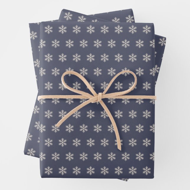 Schneeflocke Blau Geschenkpapier Set (Beispiel)