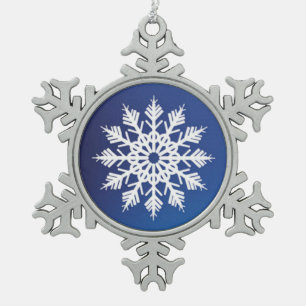 Schneeflocke-Blau Schneeflocken Zinn-Ornament