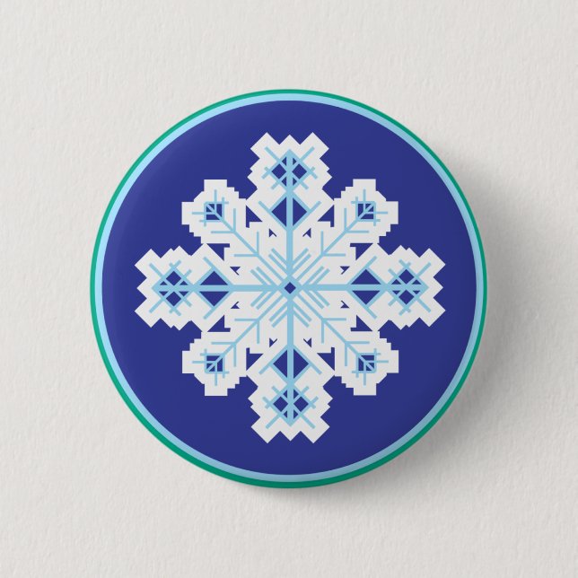 Schneeflocke Button (Vorderseite)