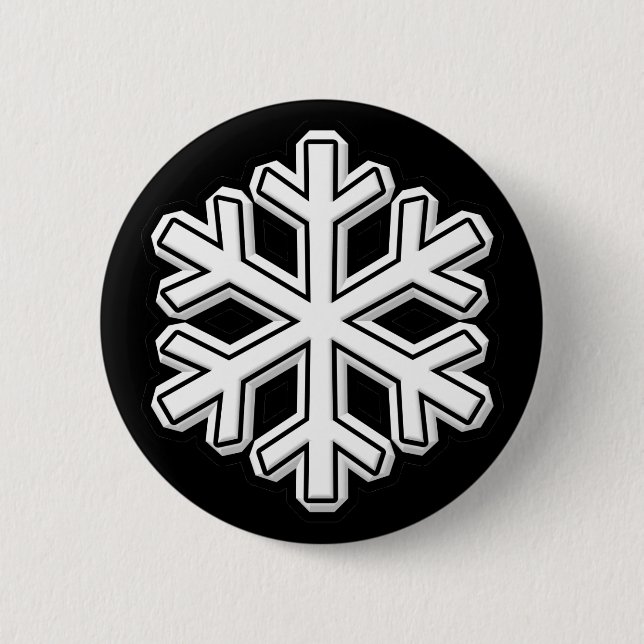Schneeflocke Button (Vorderseite)