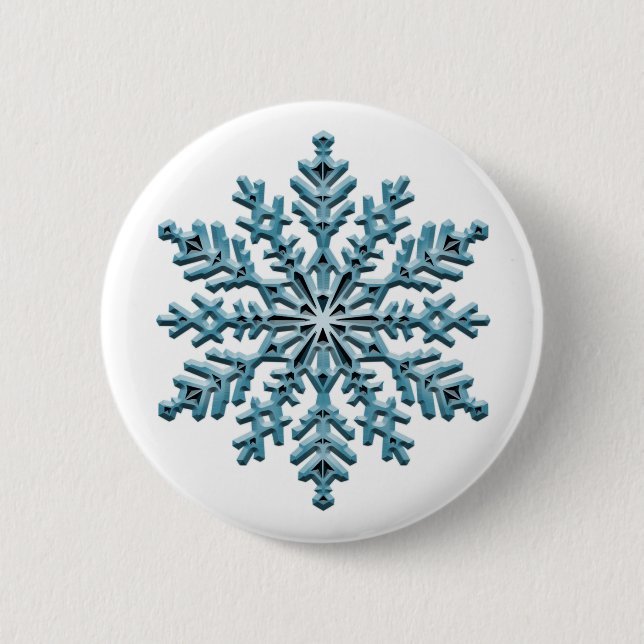 Schneeflocke Button (Vorderseite)
