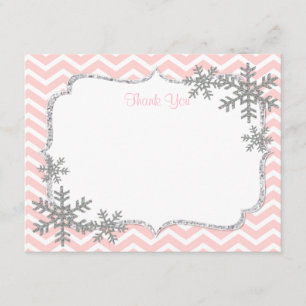 Schneeflocke danken Ihnen Karten