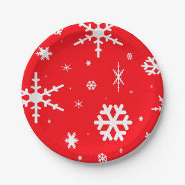 Schneeflocke-Designpapierplatte Pappteller