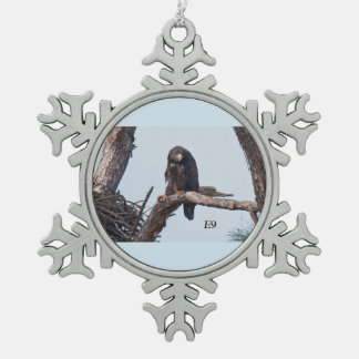 Schneeflocke E9 Schneeflocken Zinn-Ornament