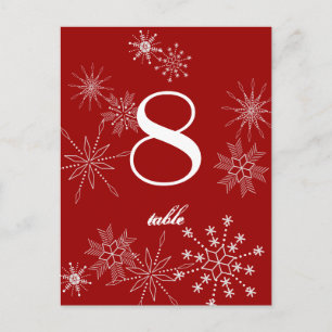 Schneeflocke Edelsteine/ Tafelkarte Postkarte