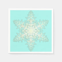 Schneeflocke eisige Spitze Winterweiß und aquamari