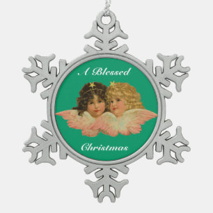Schneeflocke-Engels-Verzierung Schneeflocken Zinn-Ornament