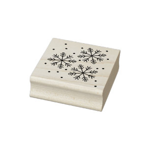 Schneeflocke-Entwurf Gummistempel