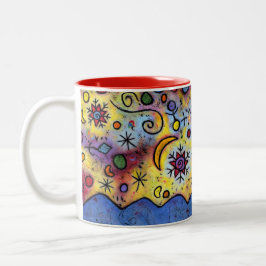 Schneeflocke-Feier-Tasse Zweifarbige Tasse