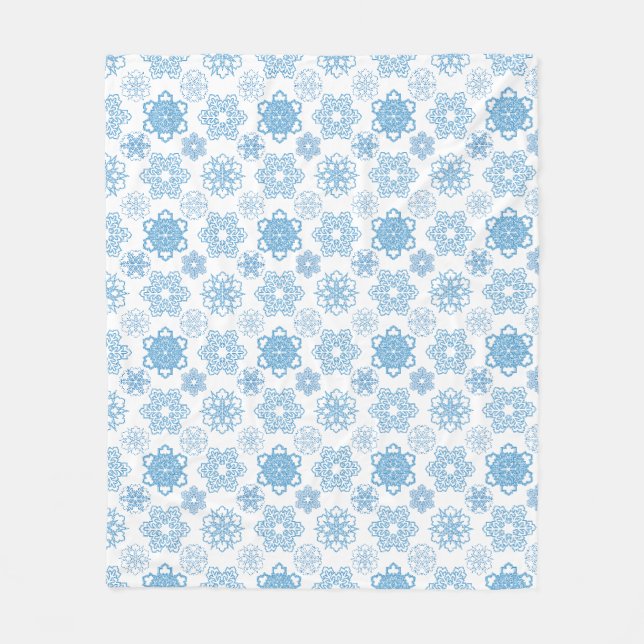 Schneeflocke Fleecedecke (Vorderseite)