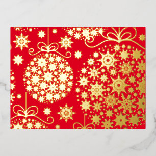 Schneeflocke Folie Einladungspostkarte