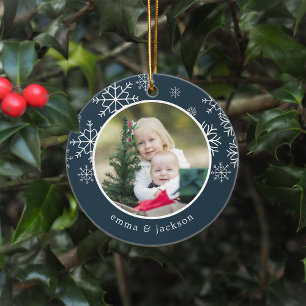 Schneeflocke   FOTO Keramik Ornament