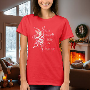 Schneeflocke Frohe kleine Weihnachten (oder anpass T-Shirt