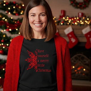 Schneeflocke Frohe kleine Weihnachten (oder anpass T-Shirt