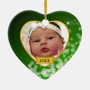 Schneeflocke für das Personalisierte Foto des Baby Keramik Ornament