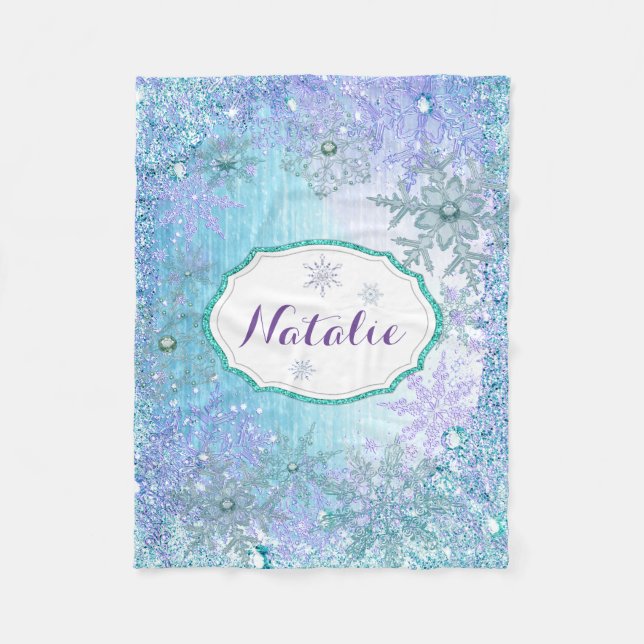 Schneeflocke, gefriert, Fleece Blanket, 30"x40" (Vorderseite)