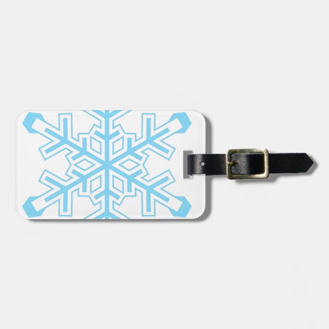 Schneeflocke Gepäckanhänger (Vorderseite horizontal)