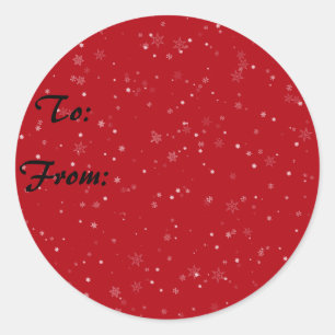 Schneeflocke-Geschenk-Umbauten Runder Aufkleber
