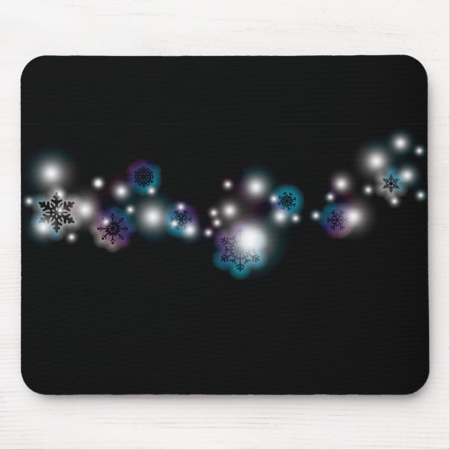 Schneeflocke-Glühen Mousepad (Vorne)