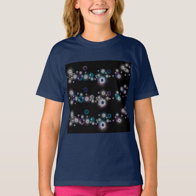 Schneeflocke-Glühen T-Shirt (Vorderseite)