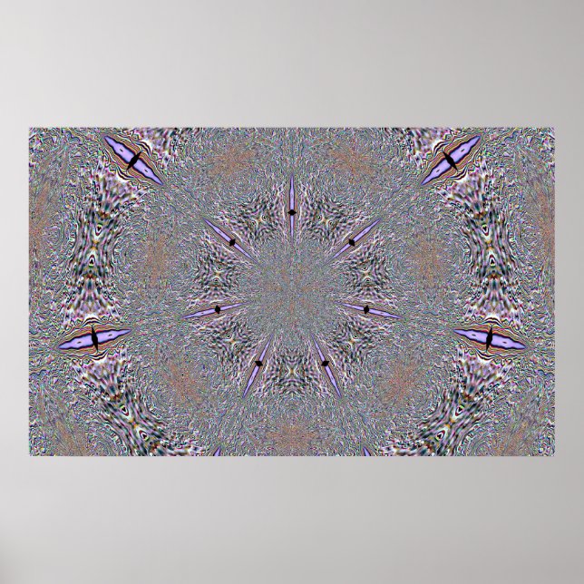 Schneeflocke im Lavendel-Plakat Poster (Vorne)