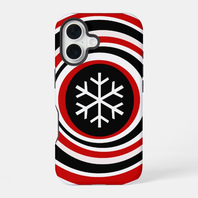 Schneeflocke iPhone 16 Hülle (Rückseite)