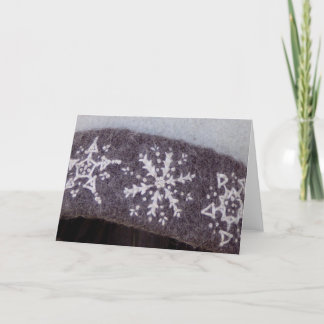 Schneeflocke-Karte Feiertagskarte