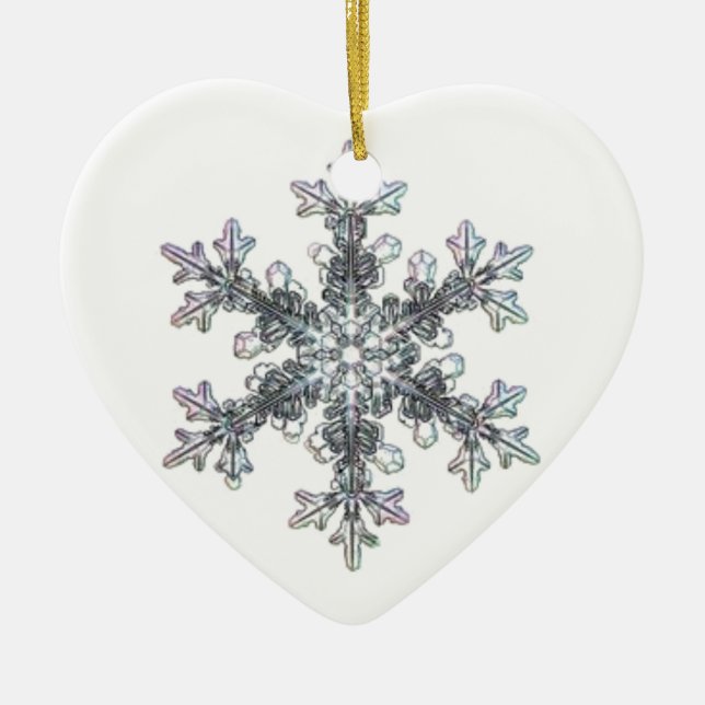 Schneeflocke Keramik Ornament (Vorne)