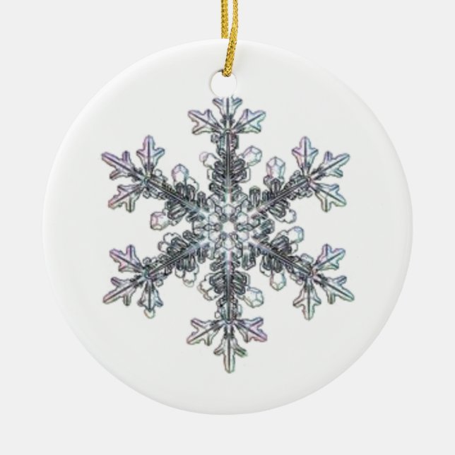 Schneeflocke Keramik Ornament (Vorne)