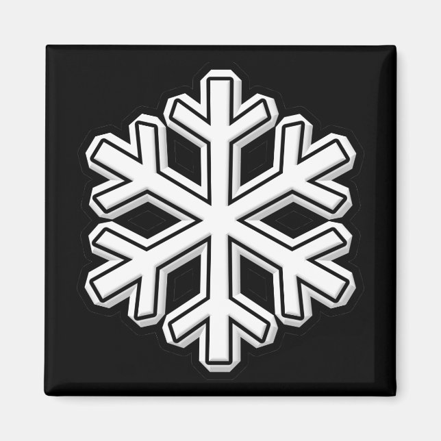Schneeflocke Magnet (Vorne)