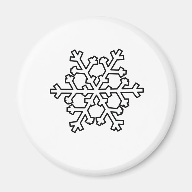 Schneeflocke Magnet (Vorne)