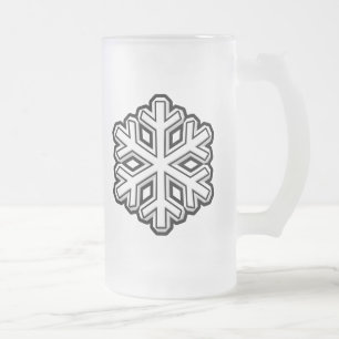 Schneeflocke Mattglas Bierglas