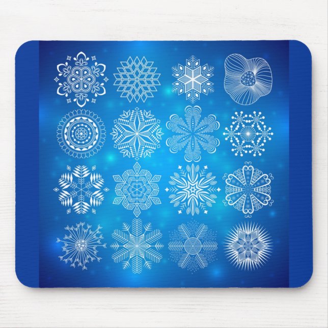 Schneeflocke Mousepad (Vorne)