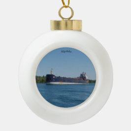 Schneeflocke oder Schneeflocke Keramik Kugel-Ornament