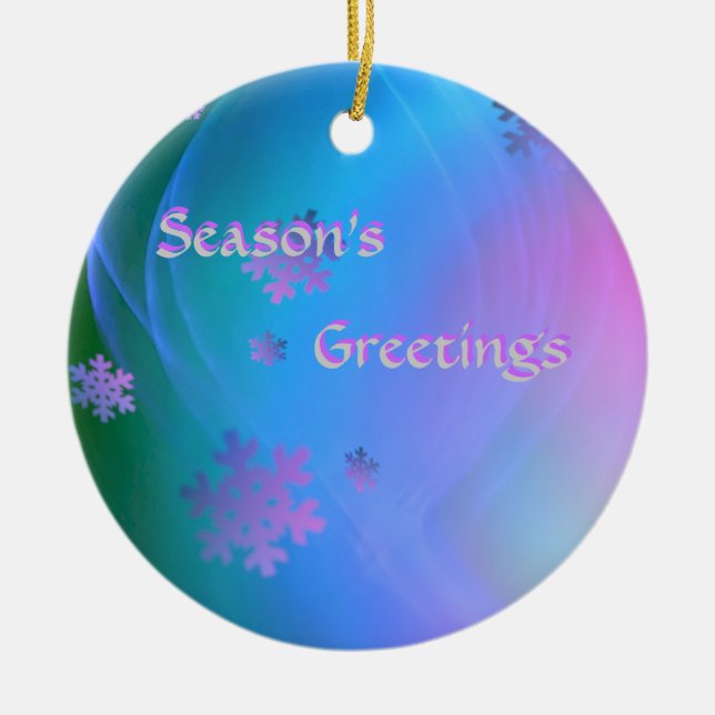 Schneeflocke Ornamment Ornament Aus Metall (Vorne)