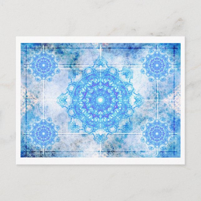 Schneeflocke Postkarte (Vorderseite)