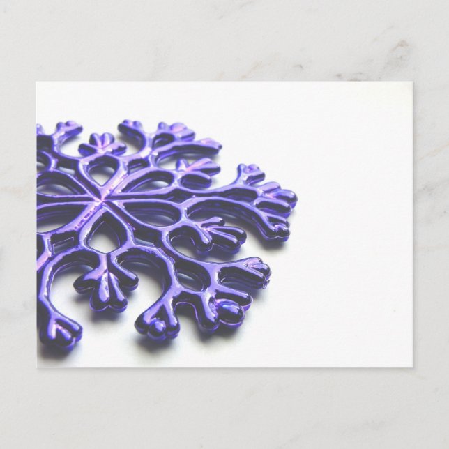 Schneeflocke Postkarte (Vorderseite)