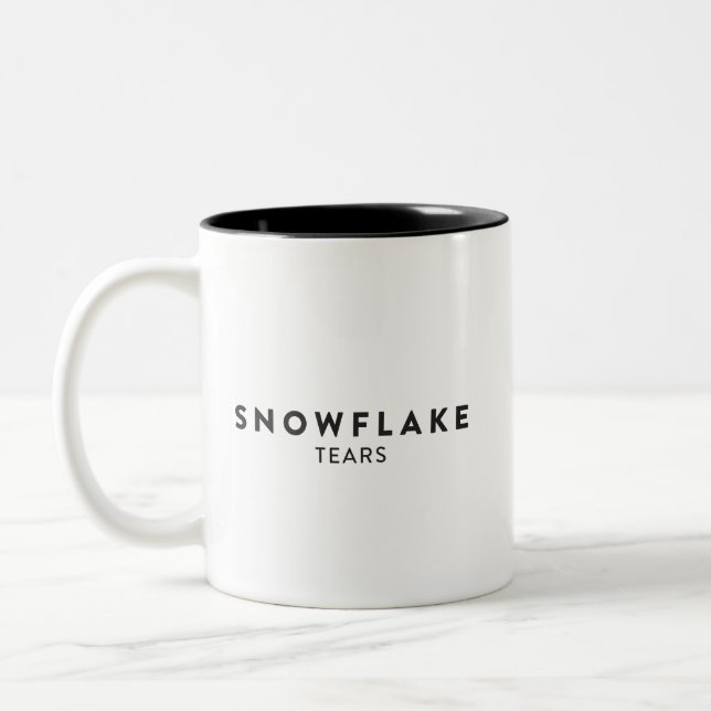 Schneeflocke-Risse Zweifarbige Tasse (Links)