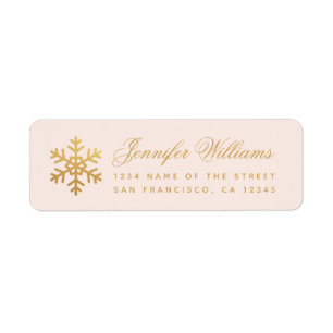 Schneeflocke Rosa & Falsches Gold Elegante Winterf