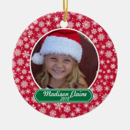 Schneeflocke Rot und Grün Weihnachtsschmuck