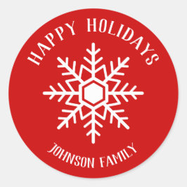 Schneeflocke Runder Aufkleber