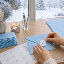 Schneeflocke Runder Aufkleber