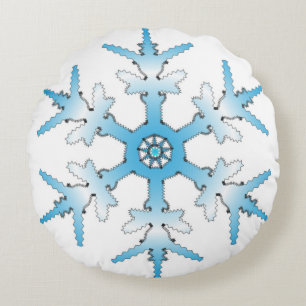 SCHNEEFLOCKE RUNDES KISSEN