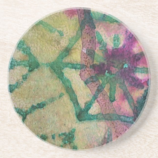 Schneeflocke Sandstein Untersetzer (Vorne)