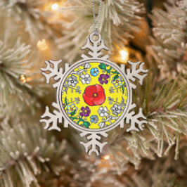 Schneeflocke Schneeflocken Zinn-Ornament