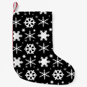 Schneeflocke-Schwarzes Kleiner Weihnachtsstrumpf