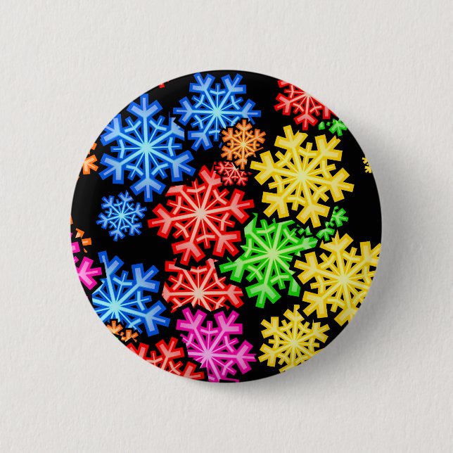Schneeflocke-Tapete Button (Vorderseite)